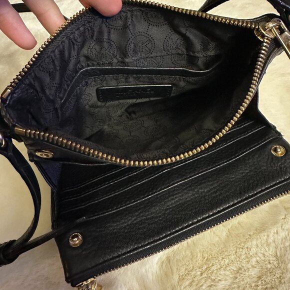 Michael Kors Fulton Large Black Pebbled Leather Crossbody Bag - Picture 10 of 15